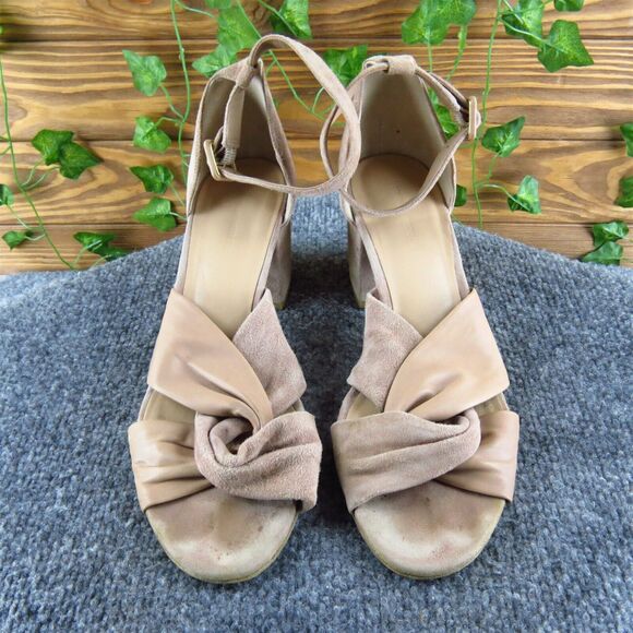 Diane von Furstenberg Women's Ankle Strap Brown Suede Sz 10 Medium‎ Used 2025 - Picture 2 of 6